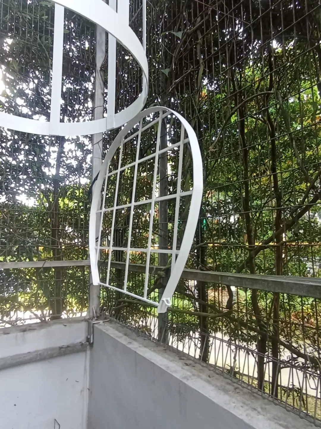 On-site installation view of the Ng Teng Fong Hospital M&E ancillary cat ladder